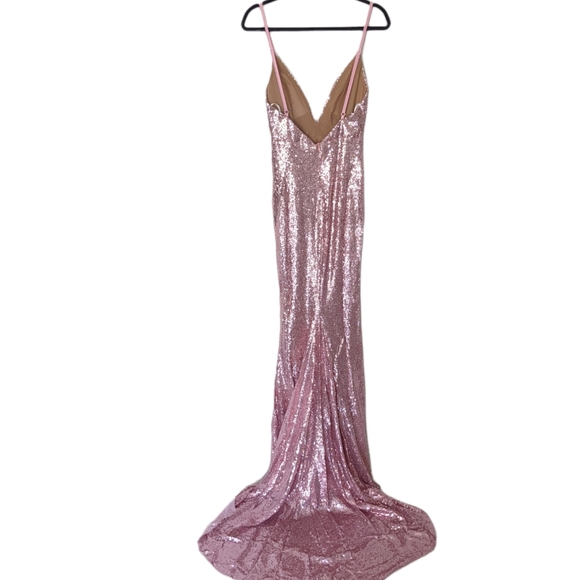 Portia and Scarlett Pink Sequin Backless Maxi Dress - Picture 6 of 10
